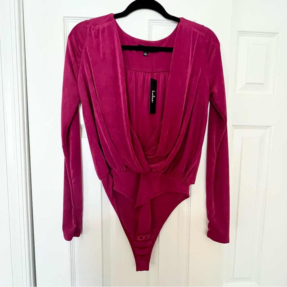 Magenta shimmer bodysuit